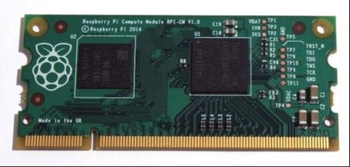 Raspberry Pi Compute Module mit dem Broadcom-Chip BCM2835 mit 512 MB RAM und 4-GB-EMMC-Flash. (Bild: raspberrypi.org)