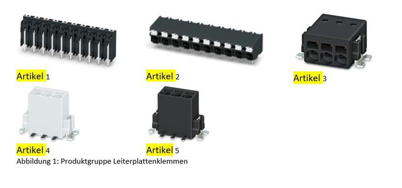 Abbildung 1: Produktgruppe Leiterplattenklemmen (Bild: Phoenix Contact )