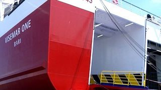 Seit dem 20. Mai 2010 fährt die Ro-Pax-Fähre „Visemar One“ einmal wöchentlich von Venedig über das syrische Tartus nach Alexandria in Ägypten. Bild: Visemar Line (Archiv: Vogel Business Media)