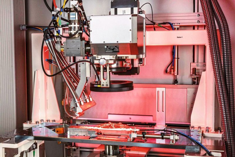 Um den Laser beim Schweißen eines Rotors und dessen Geometrie zu positionieren, eignet sich eine Bewegungseinheit mit Scanner-Optik. (LMB Automation)