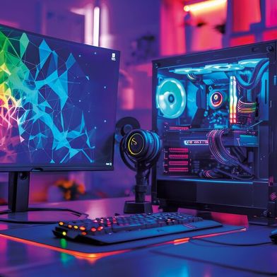 Gaming ist weiterhin ein bedeutender Umsatzbringer im Privatkundengeschäft mit PC-Komponenten und mit Peripherie wie Monitoren, Keyboards und Mäusen. (Bild: © AZ Studio - stock.adobe.com / KI-generiert)