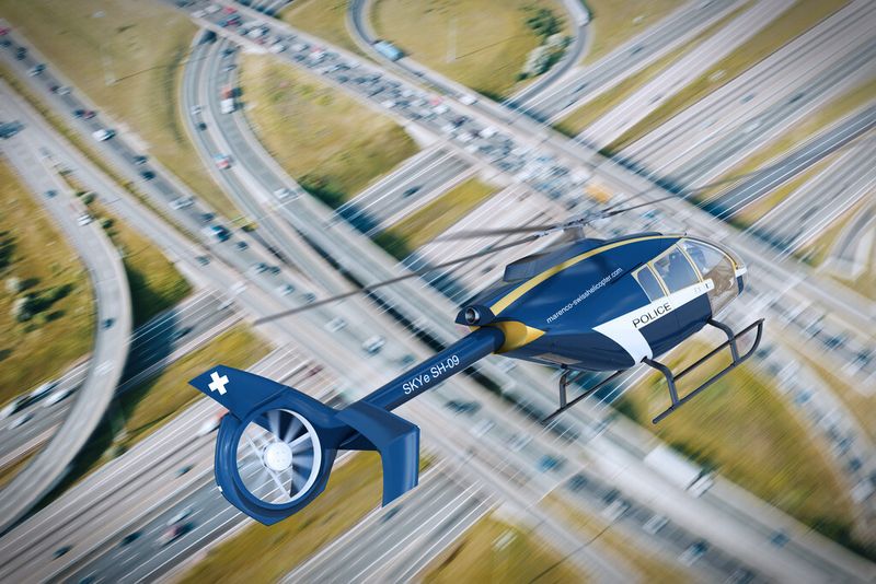 Polizeihelikopter. (Bild: Marenco)