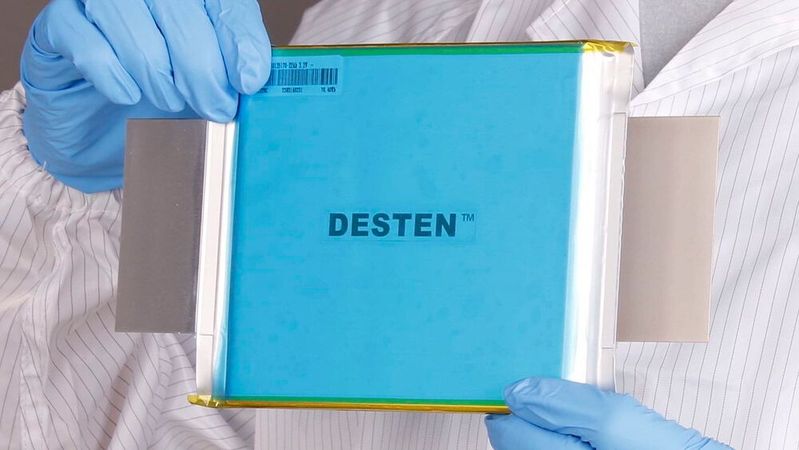 Die neue Batteriezelle von Desten soll innerhalb von sechs Minuten von 20 auf 80 Prozent SOC laden.(Bild:  Desten Inc.)