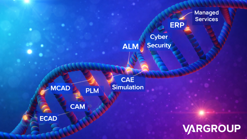 Wie Gene erst in Verbindung zu einer DNA-Helix ihre Funktion erfüllen, entfaltet auch Engineering-Systeme durch Vernetzung ihr volles Potenzial.(Bild:  Var Group)