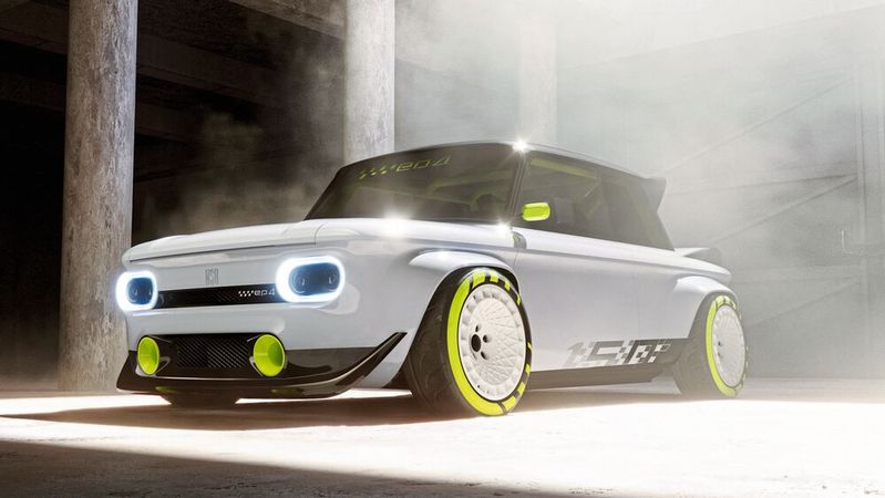 Ein NSU Prinz/1000 der anderen Art: Diese Neuinterpration haben Audi-Azubis auf Basis eines Prinz 4L von 1971 anlässlich des 150-jährigen Jubiläums am Audi‑Standort Neckarsulm kreiert. (Bild:  Audi AG)