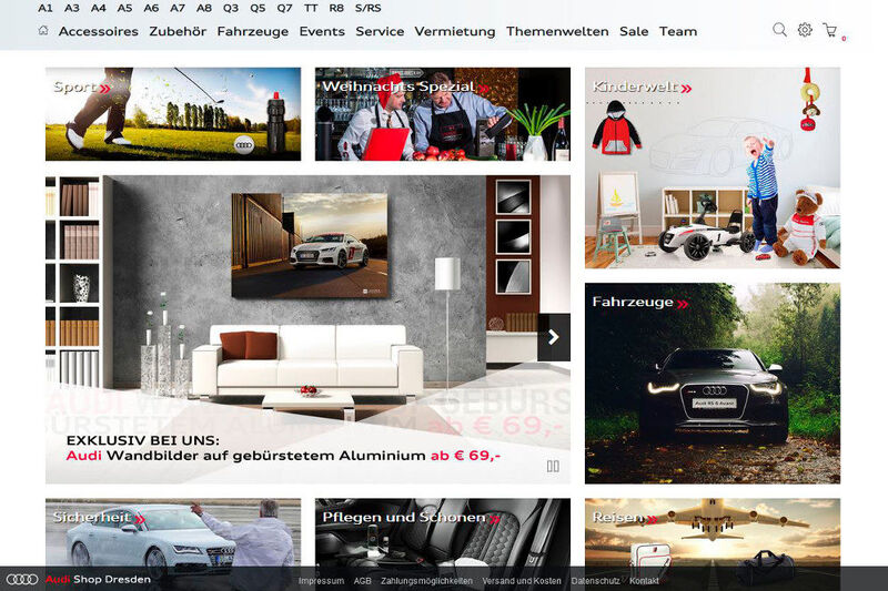 Seinen Onlineshop hat das Audi-Zentrum Dresden unabhängig von der Händler-Homepage aufgebaut. Das erlaubt größe´Freiheiten. (Audi-Zentrum Dresden)