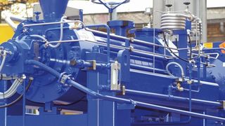 Bild 1: Die für die Untersuchung verwendete mehrstufige Gliederpumpe der HG-Baureihe wird als Kesselspeisepumpe in Kraftwerken eingesetzt. (Bild: KSB)