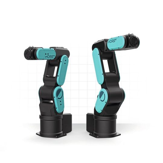 Zwei besonders wirtschaftliche und vielfältig einsetzbare Varianten seiner Industrieroboter «Horst» präsentiert aktuell der Hersteller Fruitcore Robotics GmnbH. (Bild:  Fruitcore)