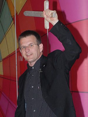 Georg Hensch zückte gleich das Schwert, als er über 