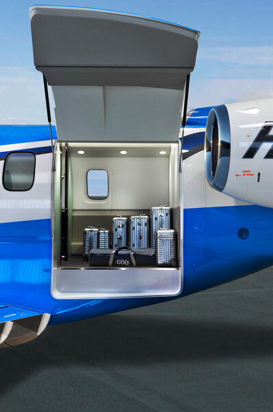 Le nouveau Business Jet de Pilatus est équipé dans sa version standard d'une porte de soute, pour faciliter l'accès au fret. (Image: Pilatus Flugzeugwerke AG)