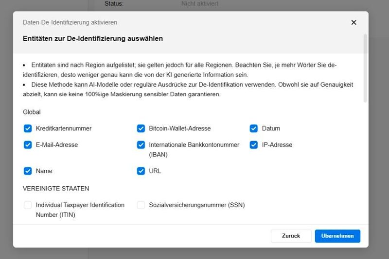 Die Sicherheit ist ein wichtiger Faktor bei der Verwendung von Cloud-Diensten. Hier stehen auch De-Identifizierungsfunktionen auf Synology-NAS-Systemen zur Verfügung. (Bild: Joos - Synology)