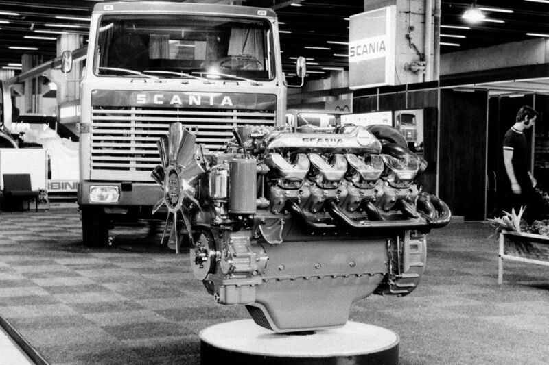 1969 präsentierte Scania auf der IAA seinen ersten V8-Motor. (Scania)
