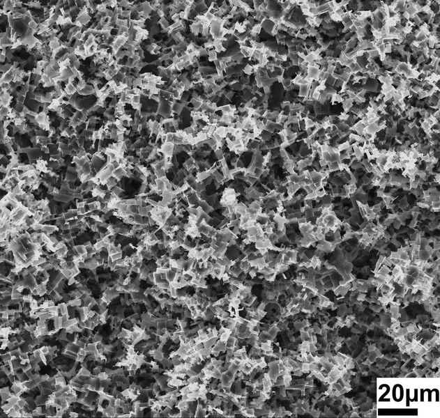 Das gezielte Ätzverfahren „nanoscale sculpturing“ raut die obere Metallschicht (hier Aluminium, 20 µm = 0,02 mm) so auf, dass eine 3D-Struktur mit winzigen Haken entsteht. Eine so behandelte Oberfläche kann sich wie dreidimensionale Puzzleteile mit den Oberflächen nahezu aller Materialien unlösbar verhaken. Selbst Verbindungen von Aluminium und Kupfer sind so möglich. (Melike Baytekin-Gerngroß)