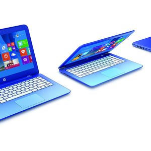 Das neue HP Stream 11 mit 11,6-Zoll-Display für 229 Euro. Der Celeron-Prozessor kommt ohne Lüfter aus, der Flash-Massenspeicher fasst nur 32 Gigabyte. Allerdings gehört ein Terabyte Cloudspeicher zur Ausstattung.