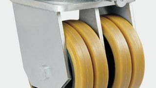 Die breite Produktpalette von Tente ermöglicht maßgeschneiderte Rollen-Lösungen für Transportproblemen auch bei schwersten Lasten von bis zu 40 t. Bild: Tente Schwerlasttechnik (Archiv: Vogel Business Media)