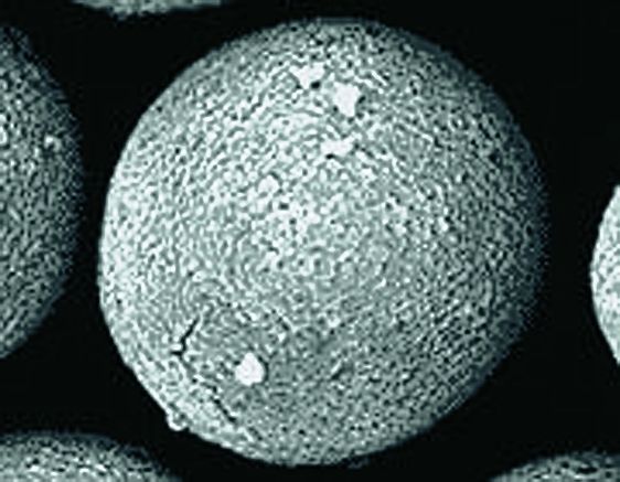 Titandioxid (TiO2) auf Nylon (Teil II - Nahaufnahme). (Archiv: Vogel Business Media)