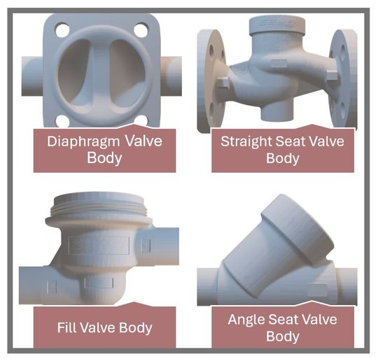 Gemü must provide pressure equipment certifications for well over 2,000 metallic valve bodies based on CAD geometries.(Image: GEMÜ)