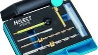 Der Ausbohrsatz für abgerissene Injektorhalteschrauben spart Zeit. (Foto: Hazet/ Thomas Stickdorn)