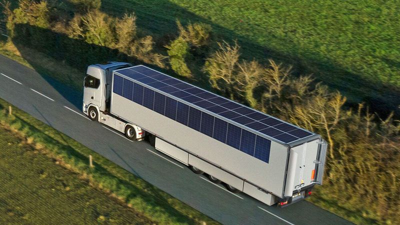 Die Solarpanels von Sono Motors sollen die Energie für die Kühlung der Waren erbringen. Damit will das Unternehmen eine Lösung anbieten, die Kraftstoff und CO2 einspart. Die Solarpanels von Sono Motors sollen die Energie für die Kühlung der Waren erbringen. Damit will das Unternehmen eine Lösung anbieten, die Kraftstoff und CO2 einspart.