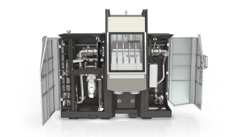 Die Türen lassen sich weit öffnen für einen besseren Zugang. (Bild: Allgaier Process Technology)