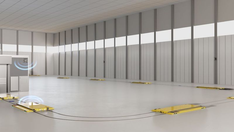 Die Rail-Guided Vehicles (RGVs) werden über das Echtzeit-WLAN BlitzFunk gesteuert. (Bild:  Losyco)