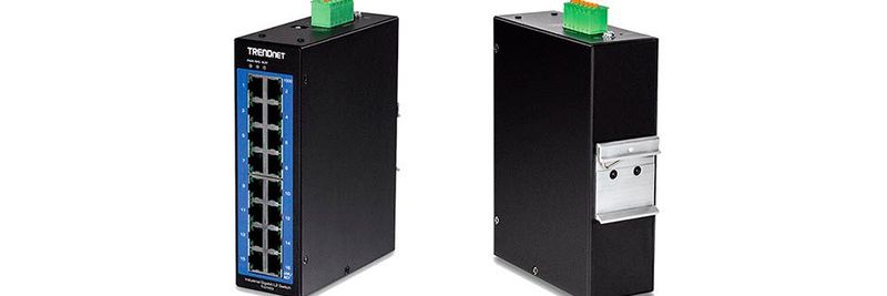 An der Gehäuserückseite des TI-G160i befindet sich eine Halterung für die DIN-Rail-Montage.(Bild:  Trendnet)