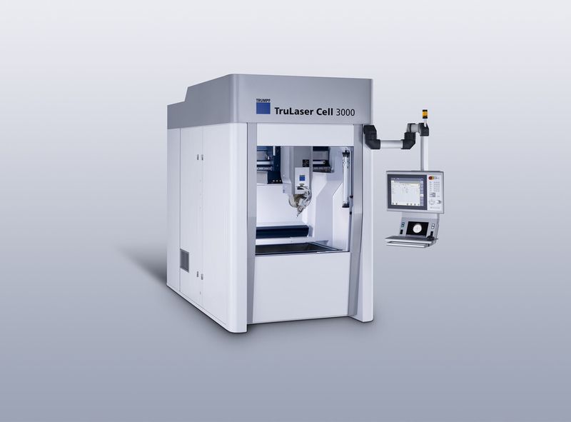 Bei dem Fünf-Achs-Laserbearbeitungszentrum Trulaser Cell 3000 hat Trumpf das Einsatzspektrum für das Schneiden und Schweißen deutlich erweitert. (Bild: Trumpf)