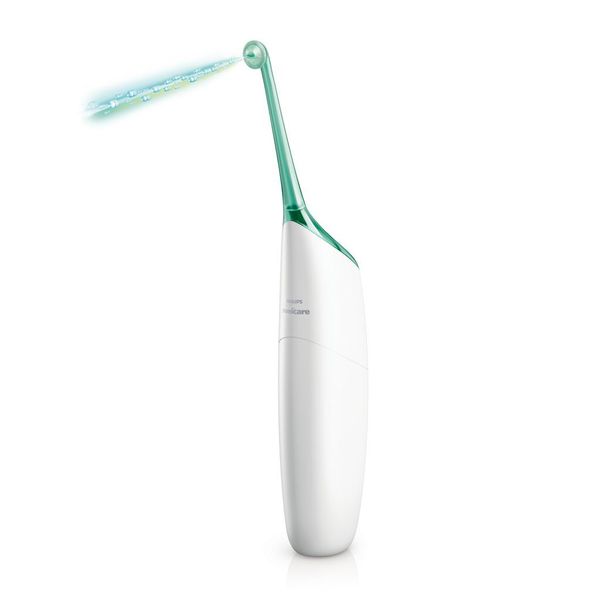 Der Sonicare AirFloss von Philips soll dank Hochdruck-Sprühstrahl, der aus einem Gemisch aus Luft und Wassertropfen besteht, die Zahnseide ersparen. Mit einer Geschwindigkeit von 72 km/h werden die Zwischenräume auf Knopfdruck gereinigt (Philips Consumer Lifestyle, rund 100 Euro). (Archiv: Vogel Business Media)