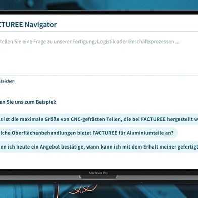 Facturee bringe den ersten fachspezifischen KI-Assistenten für die Beschaffung von Bauteilen auf den Markt. Das Bild zeigt den Navigator 1.0.
 (Bild: Facturee)