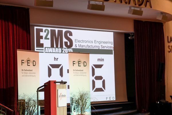 Ein Countdown eröffnete die Verleihung der E²MS-Awards. (Bild: FED)