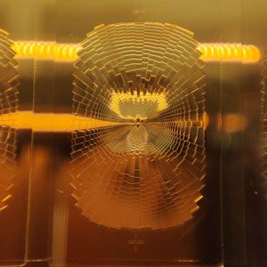 Hier sieht man den Polyshim (mehrere Master nebeneinander, nach dem Upscaling, sprich eine Prägeform zusammengesetzt aus Prägeformen der Steartform). Hergestellt von Seisenbacher.(Bild:  Seisenbacher)