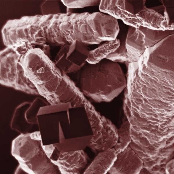 Cubic Nanostructures seen with a scanning electron micrograph. (Picture: [M], Sustech)