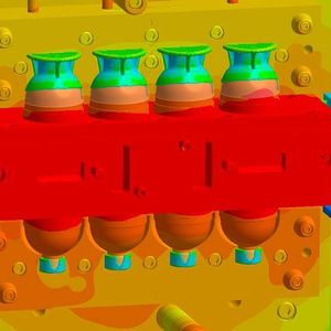 Eine andere Neuentwicklung von Sigma Engineering betrifft Werkzeuge für die Verarbeitung von Flüssig-Silikon (Hier für einen 2K-Eierbecher). Mit Sigmasoft Virtual Moldung können Anwender ohne Materialverschwendung testen, ob ihr Prozessfenster optimal angelegt ist.
