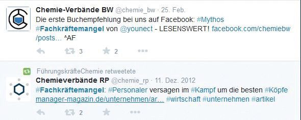 Tweets zum Thema Aus- und Weiterbildung sowie Fachkräftemangel in Deutschland. (Quelle: Screenshot www.twitter.com)