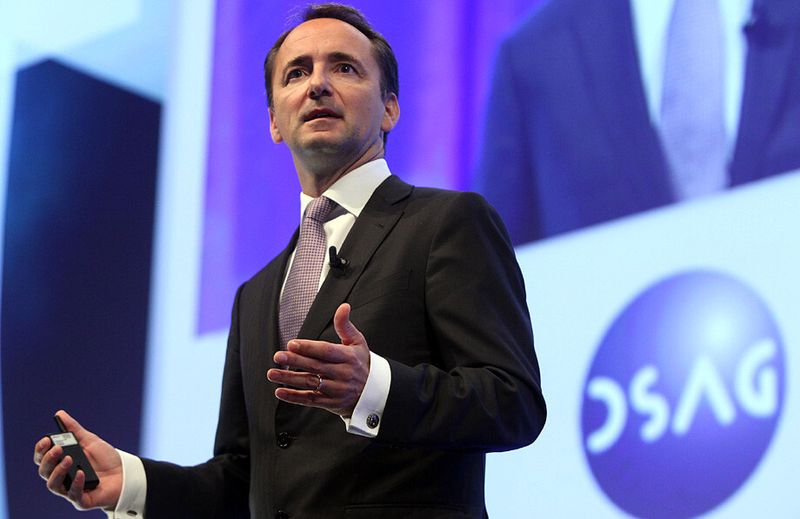 Jim Hagemann Snabe, Vorstandssprecher und Co-CEO der SAP während seiner Keynote auf dem DSAG-Jahreskongress 2012 in Bremen. (© DSAG 2012)