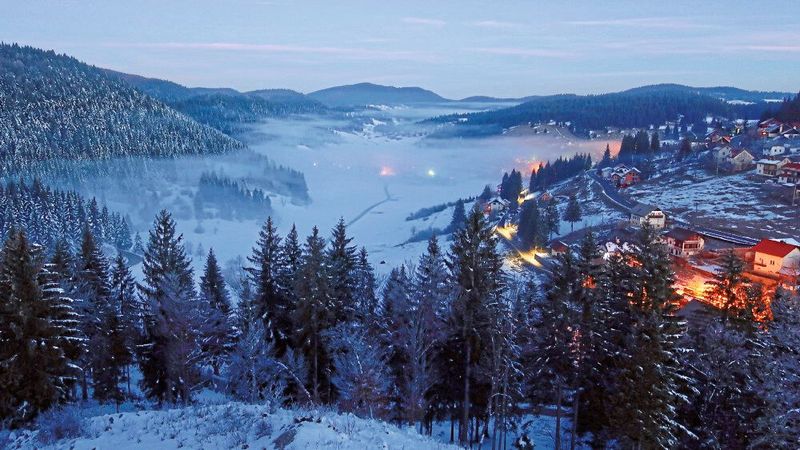 Blick auf die Retje-Mulde vom Tabor-Hügel aus.  (Bild: Miha Markelj, NILU)