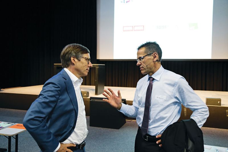 Gedankenaustausch unter Experten (links Kurt Waigelt, rechts Peter Elemer) (VBM / Sergio Caré)