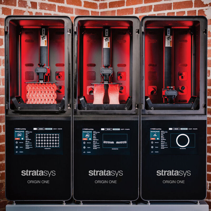 The Origin One 3D printer produces parts made from a wide range of high-performance materials in a very short time.