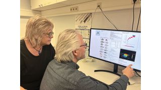 Rita Triebskorn und Heinz Köhler bei der Arbeit mit dem KI-gestützten BCFpro-Programm, mit dem der Biokonzentrationsfaktor (BCF) zur Anreicherung von Chemikalien in Fischen theoretisch erhoben wird.  (Bild: Institut für Evolution und Ökologie/Universität Tübingen)