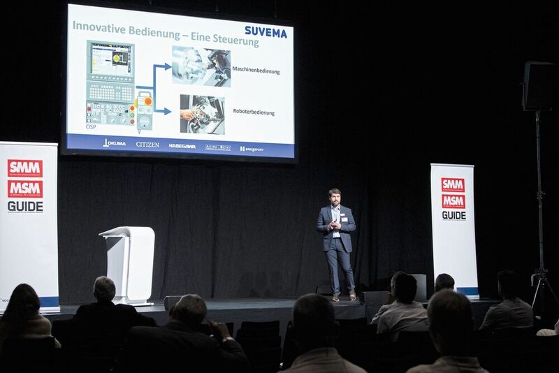 Suvema hat auf dem Fertigungsforum die integrierte Automation des Handelspartners Okuma vorgestellt. (Thomas Entzeroth)