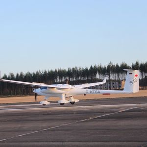 Der entscheidende Moment: Die STEMME S15 – LAPAZ  kurz vor dem Aufsetzen bei ihrer ersten automatischen Landung(Foto:  TU Berlin)