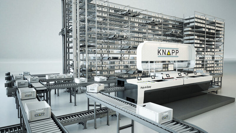 Bild 1: Pick-it-easy-Arbeitsplätze von Knapp sind typische Ware-zum-Mensch-Kommissionierstationen, die sich auf unterschiedliche Branchenanforderungen abstimmen lassen. (Bild: Knapp)