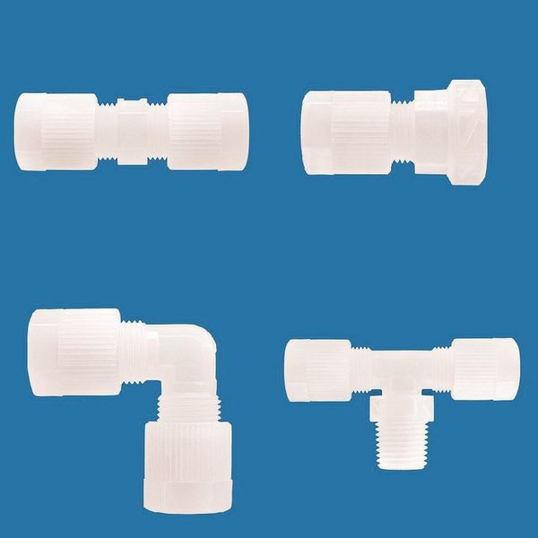 Hochwertige Schlauchverschraubungen aus PVDF und PA – chemisch beständig und in zahlreichen Ausführungen kurzfristig lieferbar (Bild: Reichelt Chemietechnik)