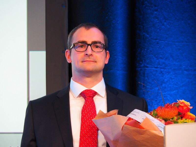 Maik Riedel, McKinsey, bekam den Namur Award für seine Arbeiten über die wissensbasierte Unterstützung bei der Auswahl technischer Ressourcen. (PROCESS / Mühlenkamp)