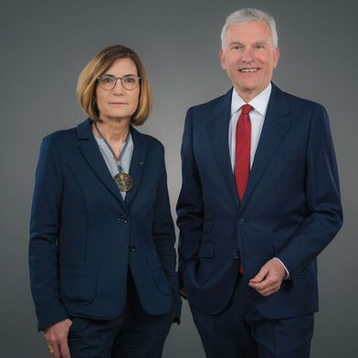 Anke Richter-Scheer, stellvertretende Vorstandsvorsitzende der KVWL, und Dr. Dirk Spelmeyer, Vorstandsvorsitzender der KVWL. (Bild: KVWL)