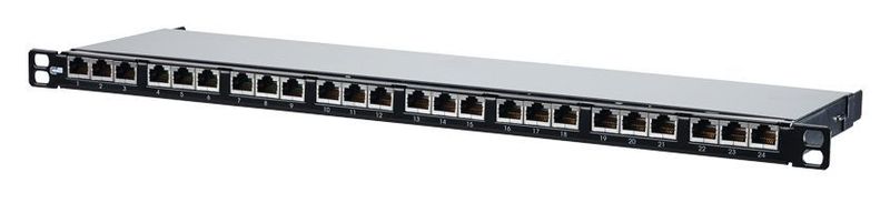 E-DAT C6A 24 Port Patchfeld 0,5HE LSA. (Metz Connect)