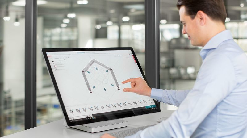 Engineering with aluminium profiles really can be this easy – the item Engineeringtool and its smart functions help you save valuable time.(Source:  item)
