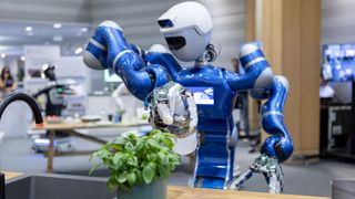 AI-based robotics has the potential to develop into an industry in Europe over the next ten to fifteen years that rivals today’s automotive industry in size and importance. Here, you can see how the DLR robot Rollin’ Justin independently performs an everyday task and waters a houseplant. (Image:DLR (CC BY-NC-ND 3.0))
