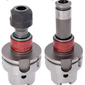 Bild 2: Gewindeschneidfutter Softsynchro mit HSK-Schnittstelle. a Schneidfutter ER, b Powrgrip-System
