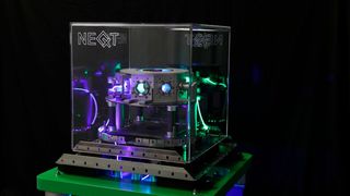 With the validation of the laser amplifier on an ion trap quantum computer from "NeQxt," in collaboration with Fraunhofer IZM in Berlin, a building block for Europe's technological sovereignty in quantum computing is being established. (Image: "NeQxt")